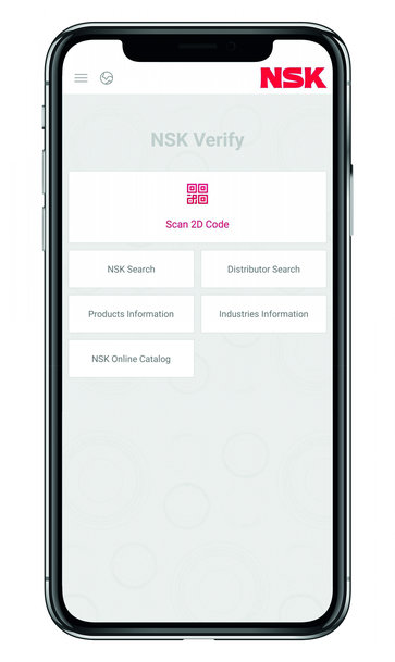 Nuovo aggiornamento dell'app NSK Verify per i cuscinetti industriali